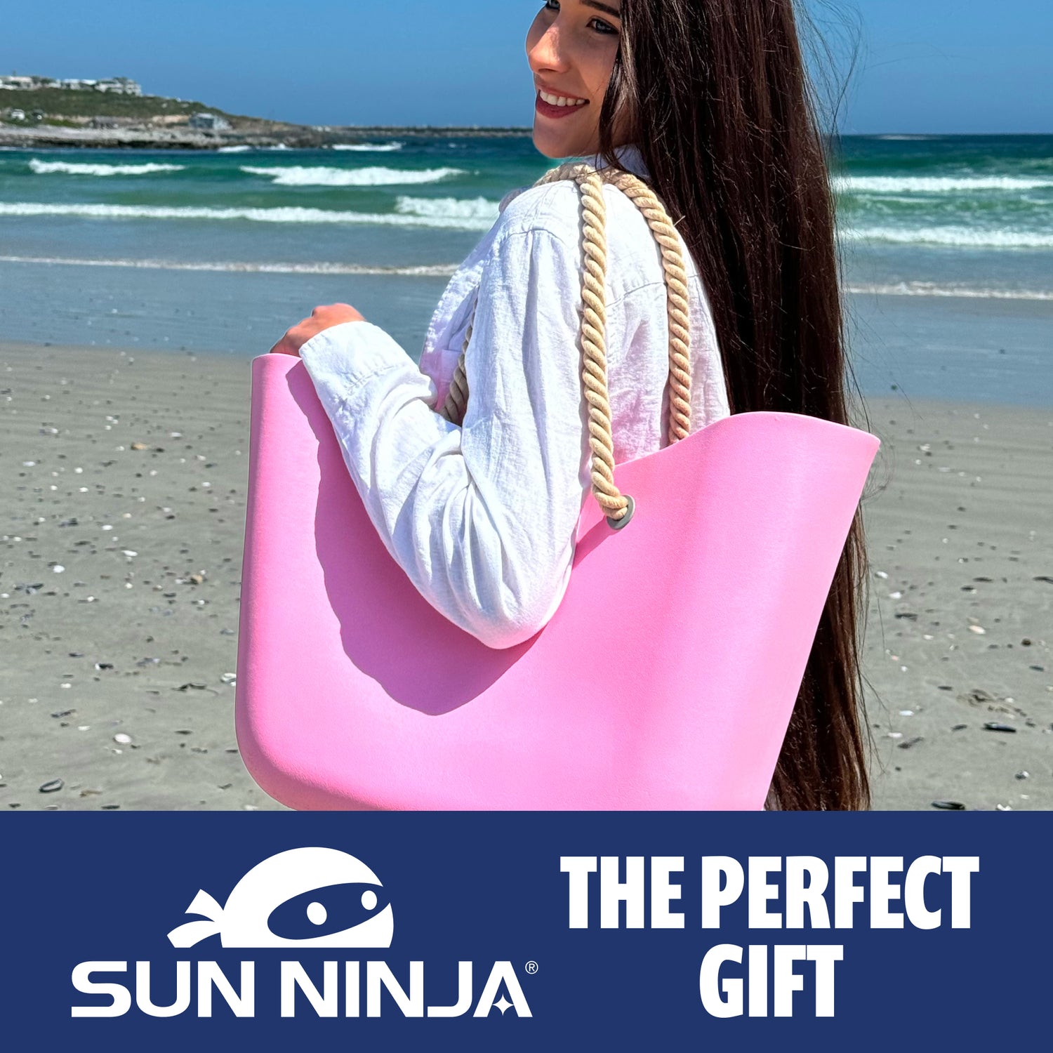 Sun Ninja Rubber Tote Bag